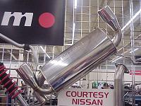 Nismo parts on display at Autorama in Dallas-nismormuffler.jpg