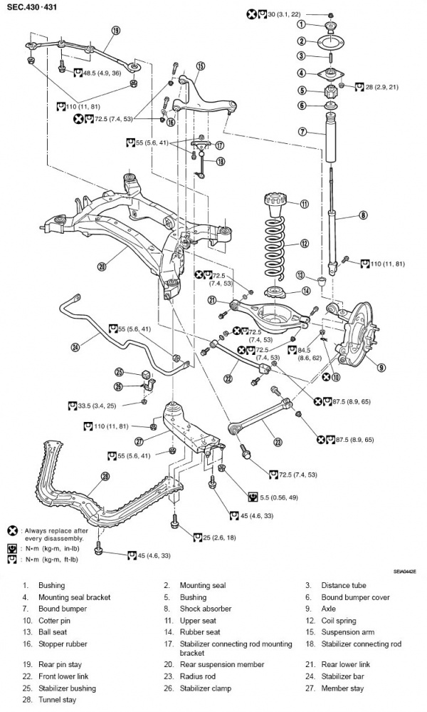 350z front suspension diagram