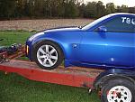 13.3 at 106mph and the Axle carnage :(-on-trailer.jpg