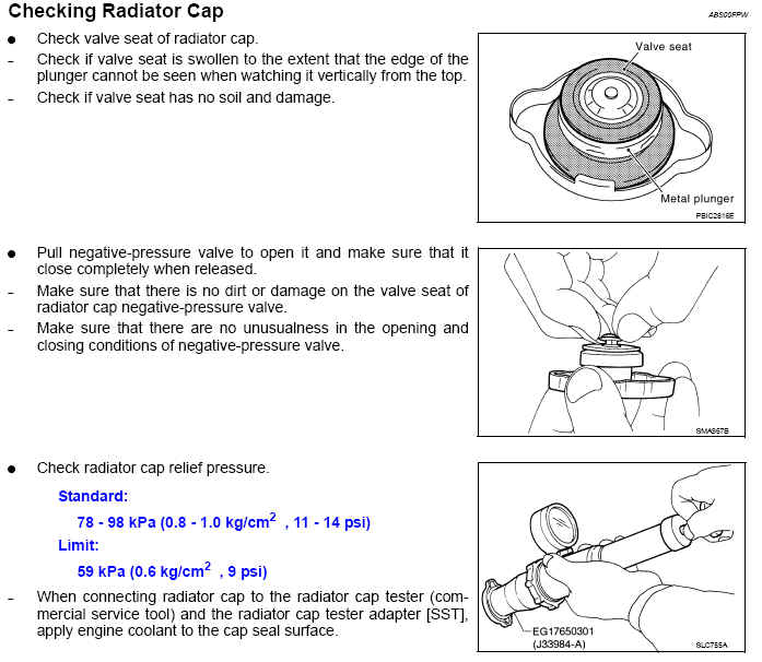 how to check radiator cap