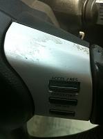 Residue on metal part of steering wheel. PICS-img_0410.jpg