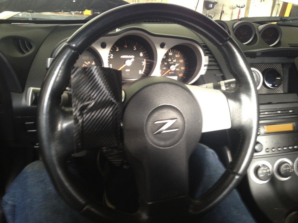 Carbon Fiber Steering Wheel Wrap Face