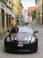 Black Track with Veilside V1 front lip and rear wing, NISMO sides, @ silver flames-z-on-street-in-amberg-germany.jpg