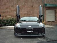 Bat's Blackened Headlight Housing, Clear Strip, Clear Sidemarkers and Silverstars!-04-350z-front.jpg