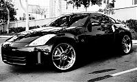 My Z and my bro's G...-bw_.jpg