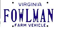 virginia vanity plate fun:-fowlman.gif