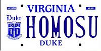 virginia vanity plate fun:-duke.jpg