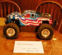 FOR SALE Associated Monster GT 8.0 RADIO CONTROLLED  MONSTER TRUCK-red-white-and-blue-dscn2533.jpg