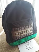 Brand New Bride &amp; Takata Replica JDM Backpack-standing-side-pic.jpg