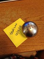 Leather Nismo Shift Knob, Metal Round Shift Knob, Silver Tow Hook-photo-2.jpg