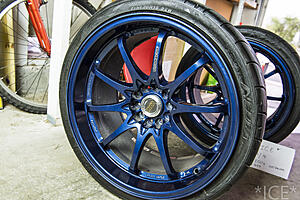 Mint 19&quot; Volk CE28N in Magnesium Blue + tires. Very beautiful &amp; rare color!-idegz1u.jpg