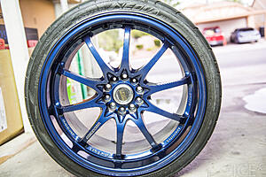 Mint 19&quot; Volk CE28N in Magnesium Blue + tires. Very beautiful &amp; rare color!-rcpmyfg.jpg